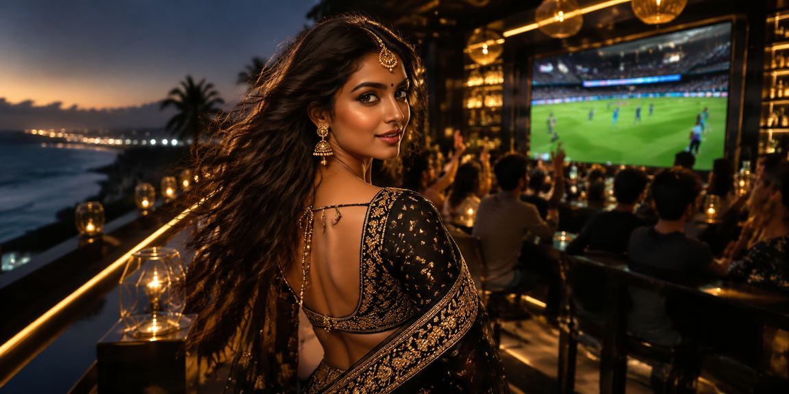 Cricket stadium with bettors watching and enjoying the game